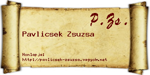 Pavlicsek Zsuzsa névjegykártya